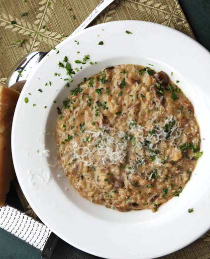 (Almost) No-Stir Mushroom Risotto
