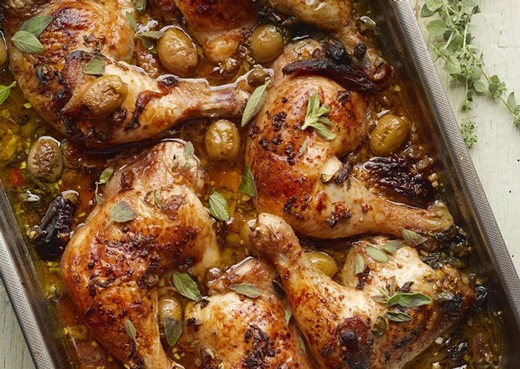 Roast Chicken with dates, olives and capers from Yotam Ottolenghi