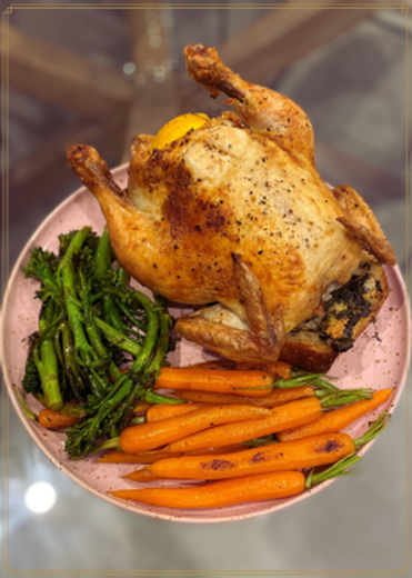 Rich Roast Chicken with Chicken Bread