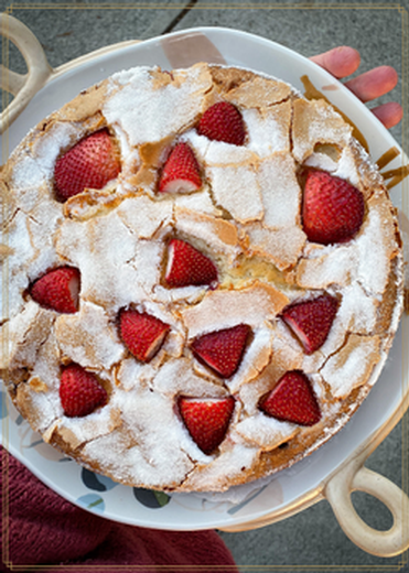 French Strawberry Dessert Cake