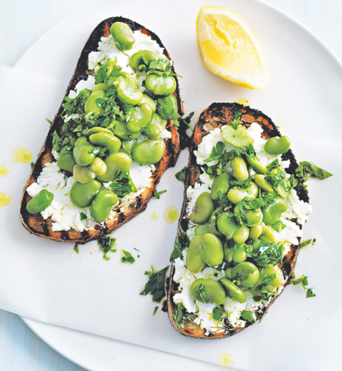 Donna Hay's Broad Bean Bruschetta