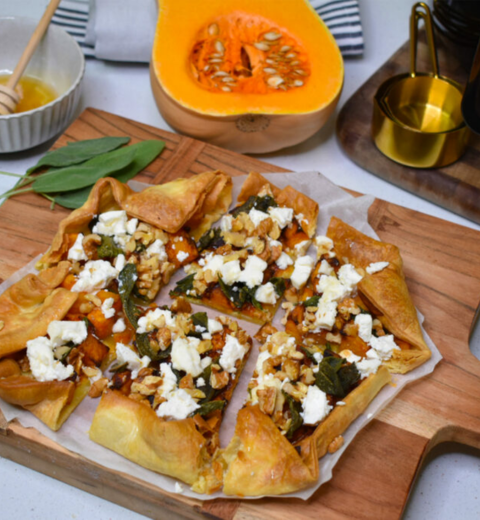 Maple Roast Pumpkin, Ricotta & Walnut Galette