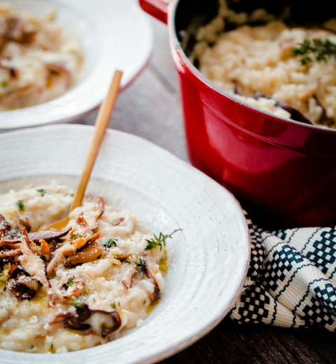 (Almost) No-Stir Mushroom Risotto