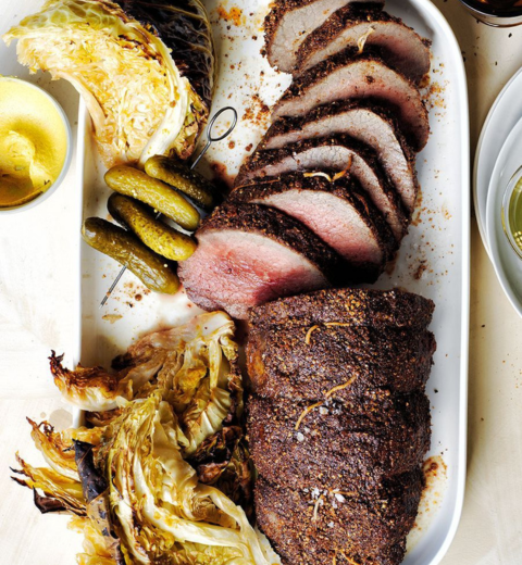 Pastrami Spiced Roast Beef with Sweet & Sour Cabbage