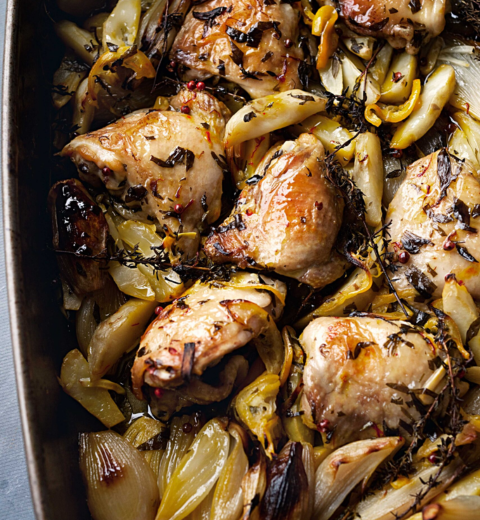 Ottolenghi's Roasted Chicken with Jerusalem Artichoke & Lemon