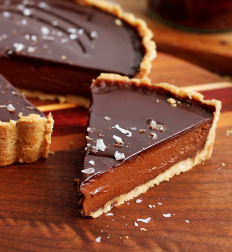 Salted Dark Chocolate Tart
