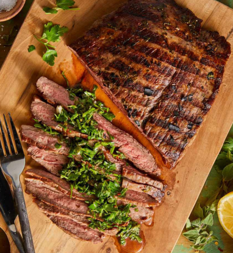 Grilled Skirt Steak with Chimichurri